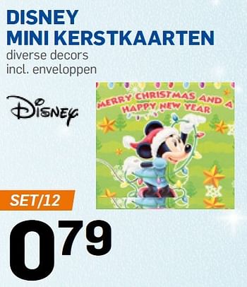 Aanbiedingen Disney mini kerstkaarten - Disney - Geldig van 23/10/2015 tot 26/12/2015 bij Action