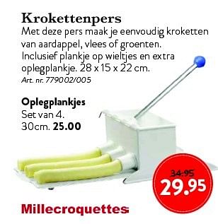 Aanbiedingen Krokettenpers - Millecroquettes - Geldig van 23/10/2015 tot 15/11/2015 bij Cook & Co