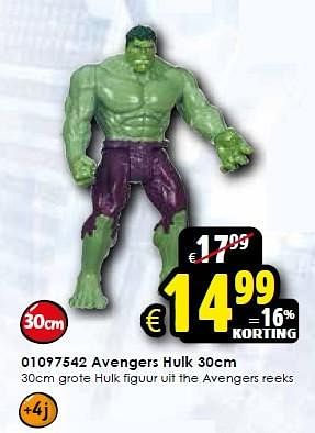 Aanbiedingen Avengers hulk - Marvel - Geldig van 31/10/2015 tot 08/11/2015 bij ToyChamp