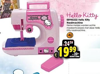 Aanbiedingen Hello kitty naaimachine - Hello kitty - Geldig van 31/10/2015 tot 08/11/2015 bij ToyChamp