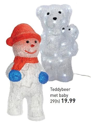 Aanbiedingen Teddybeer met baby - Huismerk - Multi Bazar - Geldig van 03/11/2015 tot 25/12/2015 bij Multi Bazar