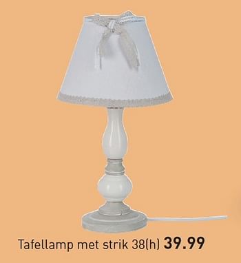 Aanbiedingen Tafellamp met strik - Huismerk - Multi Bazar - Geldig van 03/11/2015 tot 25/12/2015 bij Multi Bazar