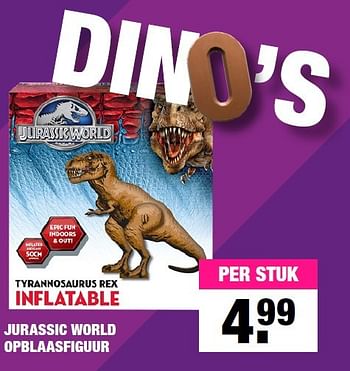 Aanbiedingen Jurassic world opblaasfiguur - Jurassic World - Geldig van 02/11/2015 tot 15/11/2015 bij Big Bazar