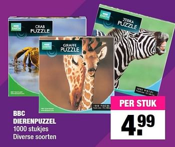 Aanbiedingen Bbc dierenpuzzel - Huismerk - Big Bazar - Geldig van 02/11/2015 tot 15/11/2015 bij Big Bazar
