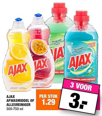 Aanbiedingen Ajax afwasmiddel of allesreiniger - Ajax - Geldig van 02/11/2015 tot 15/11/2015 bij Big Bazar