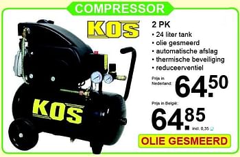 Aanbiedingen Kos compressor 2 pk - Kos - Geldig van 08/11/2015 tot 29/11/2015 bij Van Cranenbroek