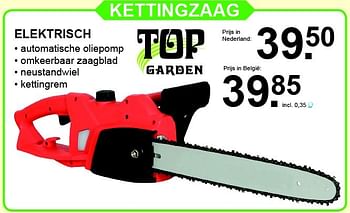 Aanbiedingen Top garden kettingzaag elektrisch - Top Garden - Geldig van 08/11/2015 tot 29/11/2015 bij Van Cranenbroek
