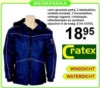 Aanbiedingen Werkparka - Cratex - Geldig van 08/11/2015 tot 29/11/2015 bij Van Cranenbroek