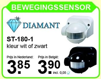 Aanbiedingen Bewegingssensor st-180-1 - Diamant - Geldig van 08/11/2015 tot 29/11/2015 bij Van Cranenbroek