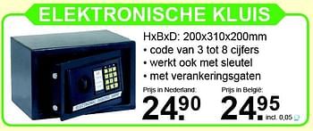 Aanbiedingen Elektronische kluis - Huismerk - Van Cranenbroek - Geldig van 08/11/2015 tot 29/11/2015 bij Van Cranenbroek