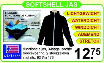 Aanbiedingen Softshell jas - Nielsson - Geldig van 08/11/2015 tot 29/11/2015 bij Van Cranenbroek