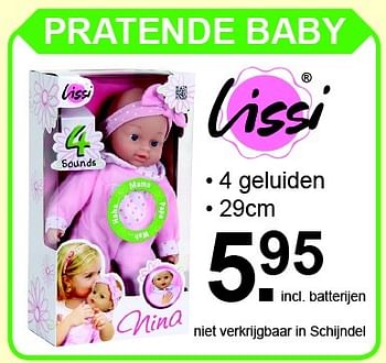 Aanbiedingen Pratende baby - Lissi Dolls - Geldig van 08/11/2015 tot 29/11/2015 bij Van Cranenbroek