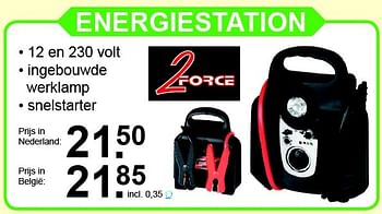 Aanbiedingen 2force energiestation - 2Force - Geldig van 08/11/2015 tot 29/11/2015 bij Van Cranenbroek