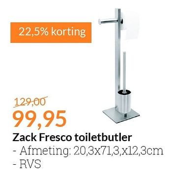 Aanbiedingen Zack fresco toiletbutler - Zack - Geldig van 01/11/2015 tot 30/11/2015 bij Sanitairwinkel