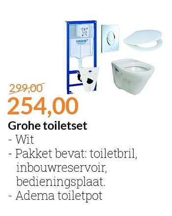 Aanbiedingen Grohe toiletset - Grohe - Geldig van 01/11/2015 tot 30/11/2015 bij Sanitairwinkel