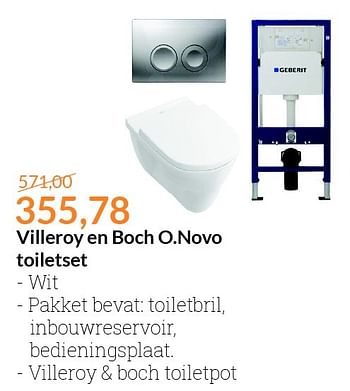 Aanbiedingen Villeroy en boch o.novo toiletset - Villeroy &amp; boch - Geldig van 01/11/2015 tot 30/11/2015 bij Sanitairwinkel