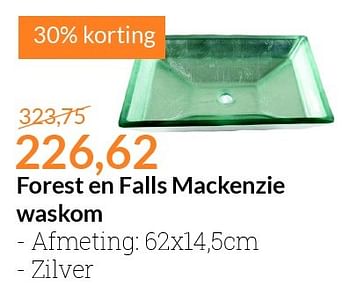 Aanbiedingen Forest en falls mackenzie waskom - Forest en Falls - Geldig van 01/11/2015 tot 30/11/2015 bij Sanitairwinkel