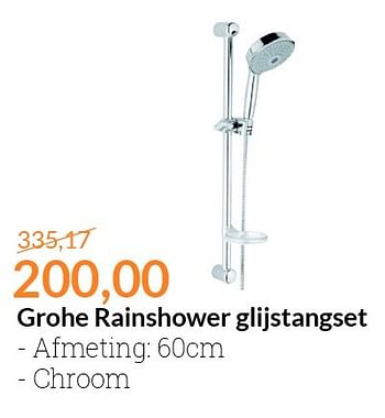 Aanbiedingen Grohe rainshower glijstangset - Grohe - Geldig van 01/11/2015 tot 30/11/2015 bij Sanitairwinkel