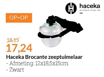 Aanbiedingen Haceka brocante zeeptuimelaar - Haceka - Geldig van 01/11/2015 tot 30/11/2015 bij Sanitairwinkel