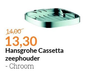 Aanbiedingen Hansgrohe cassetta zeephouder - Hansgrohe - Geldig van 01/11/2015 tot 30/11/2015 bij Sanitairwinkel