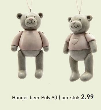 Aanbiedingen Hanger beer poly - Huismerk - Multi Bazar - Geldig van 03/11/2015 tot 25/12/2015 bij Multi Bazar