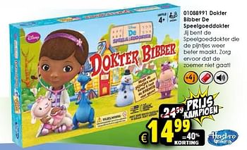 Aanbiedingen Dokter bibber de speelgoeddokter - Hasbro - Geldig van 09/11/2015 tot 15/11/2015 bij ToyChamp