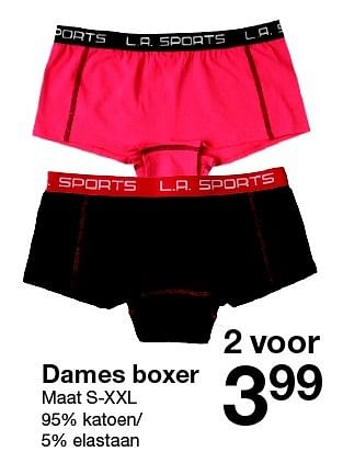 Aanbiedingen Dames boxer - Huismerk - Zeeman  - Geldig van 07/11/2015 tot 14/11/2015 bij Zeeman