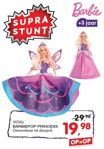 Aanbiedingen Barbiepop princess - Mattel - Geldig van 10/11/2015 tot 08/12/2015 bij Supra Bazar