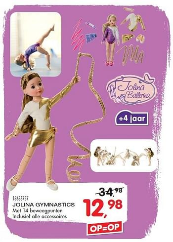 Aanbiedingen Jolina gymnastics - Jolina?Ballerina - Geldig van 10/11/2015 tot 08/12/2015 bij Supra Bazar