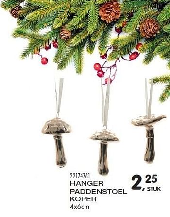 Aanbiedingen Hanger paddenstoel koper - Huismerk - Supra Bazar - Geldig van 10/11/2015 tot 08/12/2015 bij Supra Bazar