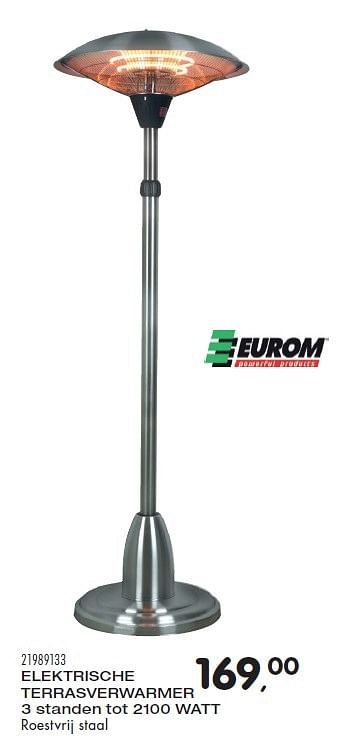 Aanbiedingen Eurom elektrische terrasverwarmer - Eurom - Geldig van 10/11/2015 tot 08/12/2015 bij Supra Bazar