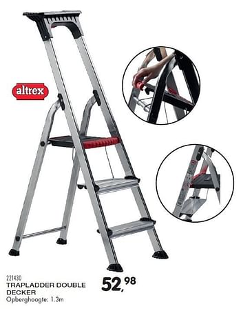 Aanbiedingen Trapladder double decker - Altrex - Geldig van 10/11/2015 tot 08/12/2015 bij Supra Bazar