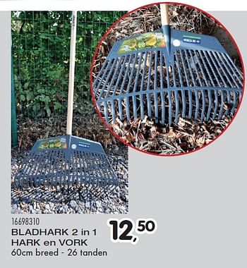 Aanbiedingen Bladhark 2 in 1 hark en vork - De Pypere - Geldig van 10/11/2015 tot 08/12/2015 bij Supra Bazar