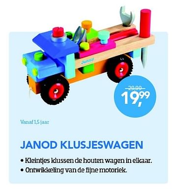 Aanbiedingen Janod klusjeswagen - Janod - Geldig van 01/11/2015 tot 06/12/2015 bij Coolblue