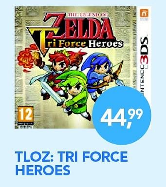 Aanbiedingen Tloz: tri force heroes - Nintendo - Geldig van 01/11/2015 tot 06/12/2015 bij Coolblue