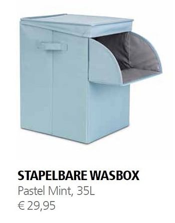 Aanbiedingen Stapelbare wasbox - Brabantia - Geldig van 30/11/2015 tot 31/12/2015 bij Multi Bazar
