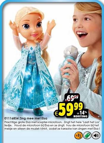 Aanbiedingen Zing mee met elsa - Disney  Frozen - Geldig van 14/11/2015 tot 22/11/2015 bij ToyChamp
