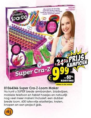 Aanbiedingen Super cra-z-loom maker - Cra-Z-Art - Geldig van 14/11/2015 tot 22/11/2015 bij ToyChamp