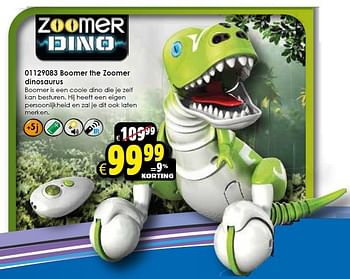 Aanbiedingen Boomer the zoomer dinosaurus - Zoomer - Geldig van 14/11/2015 tot 22/11/2015 bij ToyChamp