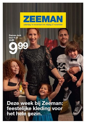 Aanbiedingen Robe femme - Huismerk - Zeeman  - Geldig van 14/11/2015 tot 28/11/2015 bij Zeeman