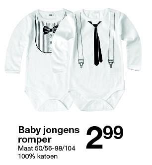 Aanbiedingen Body garçon bébé - Huismerk - Zeeman  - Geldig van 14/11/2015 tot 28/11/2015 bij Zeeman