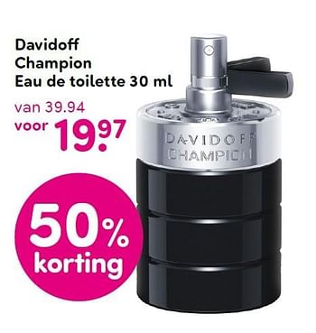 Aanbiedingen Davidoff champion eau de toilette - Davidoff - Geldig van 09/11/2015 tot 22/11/2015 bij da