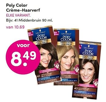 Aanbiedingen Poly color crème-haarverf - Poly Color - Geldig van 09/11/2015 tot 22/11/2015 bij da