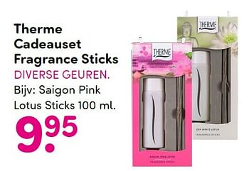 Aanbiedingen Therme cadeauset fragrance sticks - Therme - Geldig van 09/11/2015 tot 22/11/2015 bij da