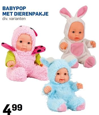 Aanbiedingen Babypop met dierenpakje - Huismerk - Action - Geldig van 14/10/2015 tot 05/12/2015 bij Action