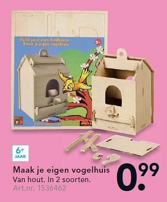 Aanbiedingen Maak je eigen vogelhuis - Huismerk - Blokker - Geldig van 26/10/2015 tot 06/12/2015 bij Blokker