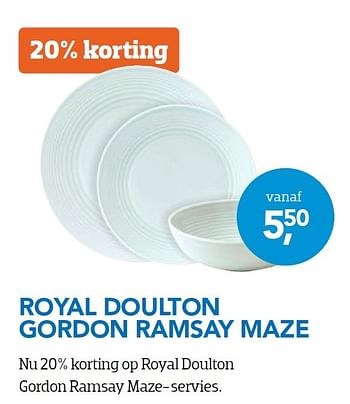 Aanbiedingen Royal doulton gordon ramsay maze - Royal Doulton - Geldig van 01/11/2015 tot 06/12/2015 bij Coolblue