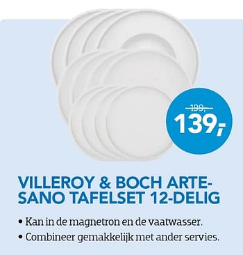 Aanbiedingen Villeroy + boch arte- sano tafelset 12-delig - Villeroy &amp; boch - Geldig van 01/11/2015 tot 06/12/2015 bij Coolblue