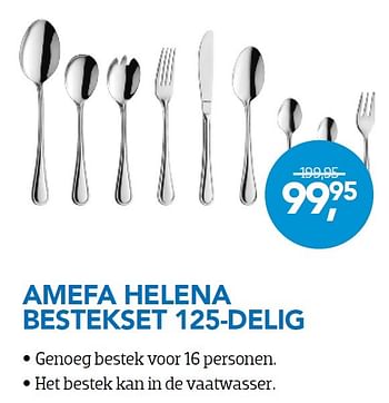 Aanbiedingen Amefa helena bestekset 125-delig - Amefa - Geldig van 01/11/2015 tot 06/12/2015 bij Coolblue