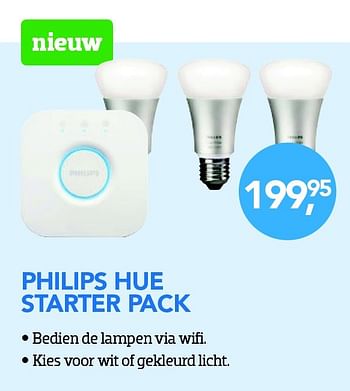 Aanbiedingen Philips hue starter pack - Philips - Geldig van 01/11/2015 tot 06/12/2015 bij Coolblue
